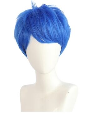 Blue Short Pixie Wig for Women -for  Joy,inside Out Costume